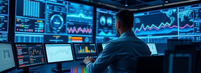 strategic company mission strategy, planning growth, executing plans, photorealistic, futuristic control room with digital screens, highly detailed, analysts monitoring progress, cool, ambient lighting, shot with a Sigma 18-35mm f/1.8